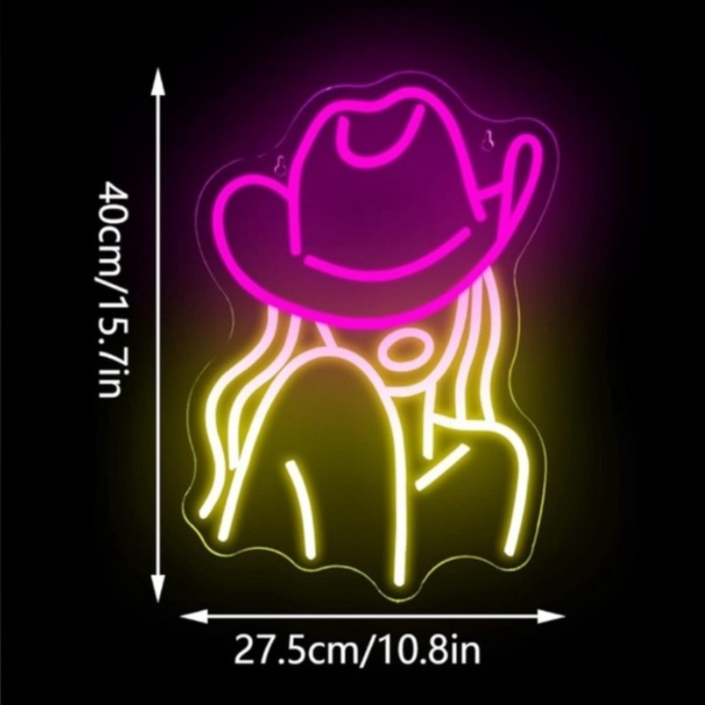 Cowgirl LED Neon Sign Wall Decor